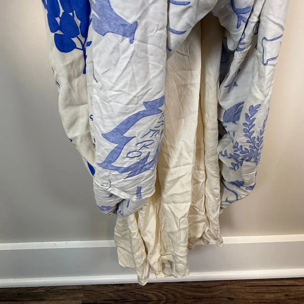 NWT Paper Heart Anthropologie Day Drinks Maxi Dress Womens Medium Blue White SEE - Picture 9 of 10